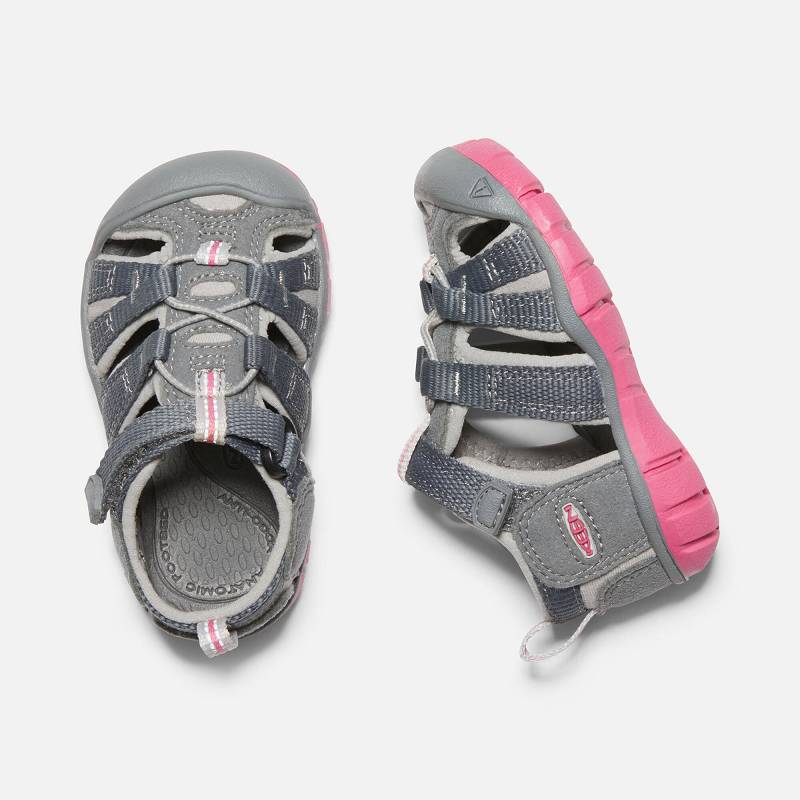 Keen Seacamp II CNX Baby Sandalen Kinder DE-40719 Steel Grey/Rapture Rose - Keen Kinderschuhe Grau